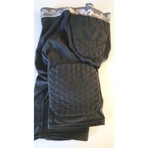 McDavid Hex Thudd Black Short Size YL Youth Padded Football Basketball Padded